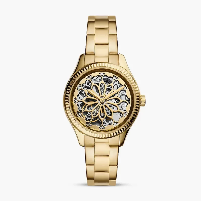 Fossil Rye Automatic Gold-tone Ladies Watch | BQ3755